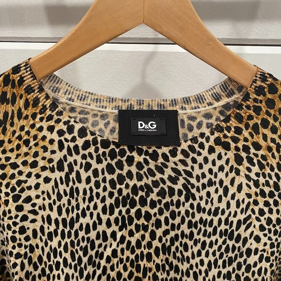 Dolce & Gabbana Knit Leopard Print Dress - Picture 2 of 2
